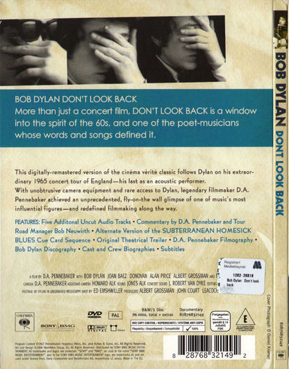 Bob Dylan : Dont Look Back (DVD-V, PAL, Dig)