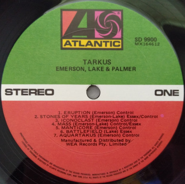 Emerson, Lake & Palmer : Tarkus (LP, Album, Gat)