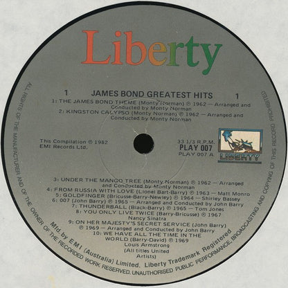 Various : James Bond Greatest Hits (LP, Comp)