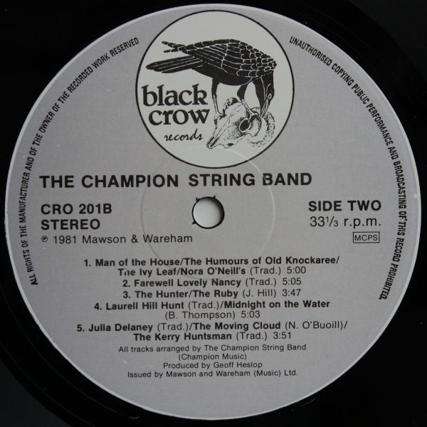 The Champion String Band : The Champion String Band (LP, Album)
