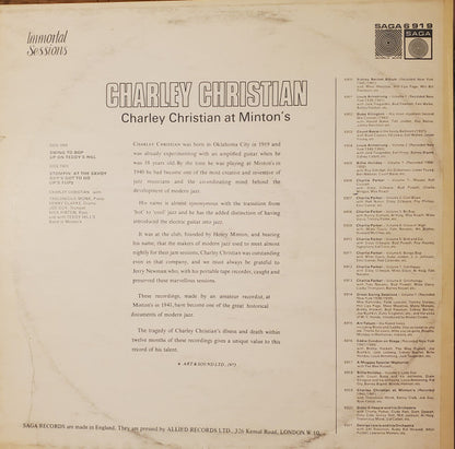 Charlie Christian : Charley Christian At Minton's (LP, Album, RE)