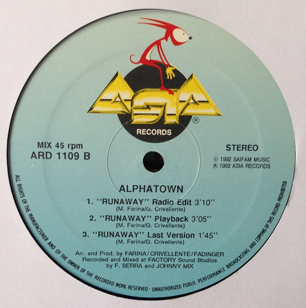 Alpha Town : Runaway (12")