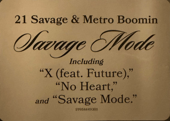 21 Savage & Metro Boomin : Savage Mode (LP, EP, RE, Bla)