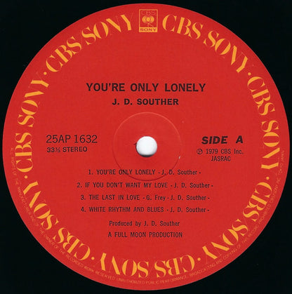 John David Souther : You're Only Lonely (LP, Album)