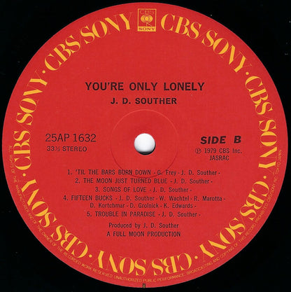 John David Souther : You're Only Lonely (LP, Album)