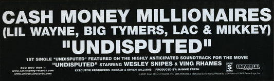 Cash Money Millionaires : Undisputed (12", Single)