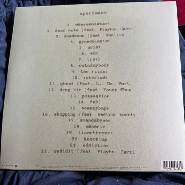 Ken Carson (3) : Xperiment (2xLP, Album, Tra)