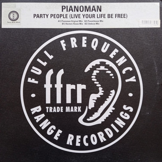 Pianoman : Party People (Live Your Life Be Free) (12", Promo)