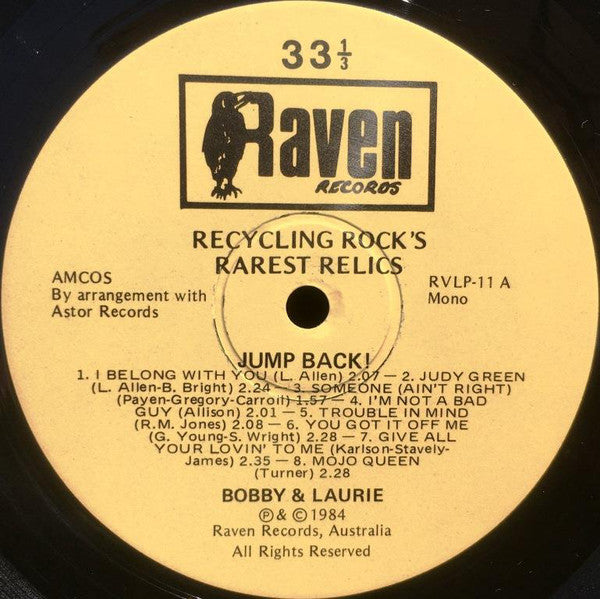 Bobby And Laurie : Jump Back! (LP, Comp)