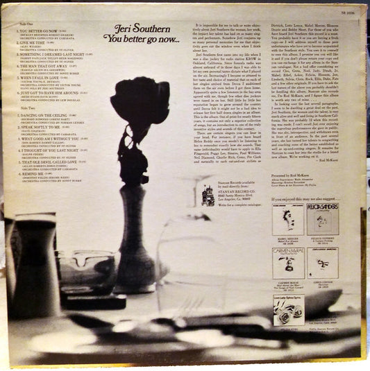 Jeri Southern : You Better Go Now (LP, Album, Mono, RE)