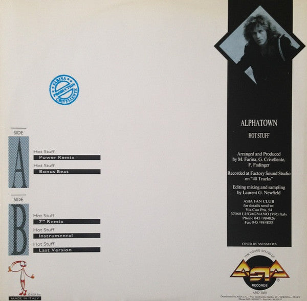 Alpha Town : Hot Stuff (12")