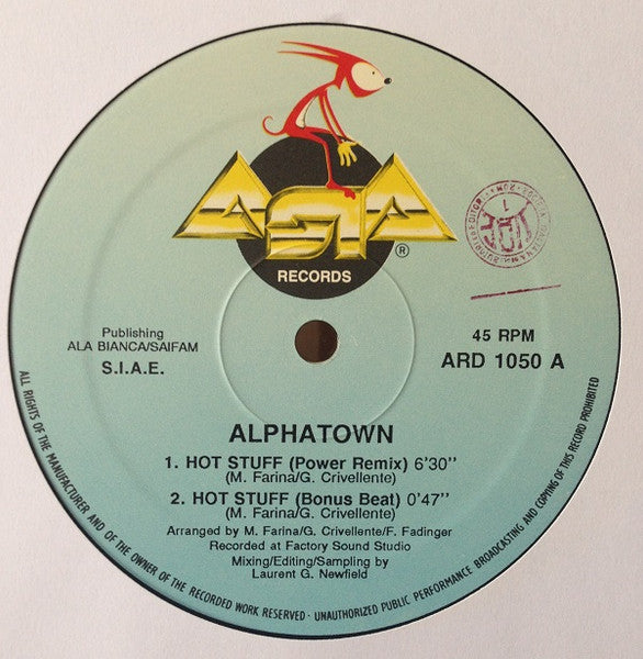 Alpha Town : Hot Stuff (12")