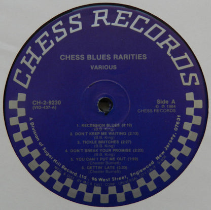 Various : Blues Rarities - Rare And Unissued Recordings (2xLP, Comp, RE)