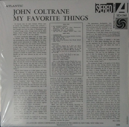 John Coltrane : My Favorite Things (LP, Album, RE, 180)
