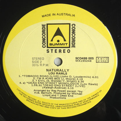 Lou Rawls : Naturally (LP, Comp)