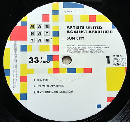 Artists United Against Apartheid : Sun City (LP, Album)