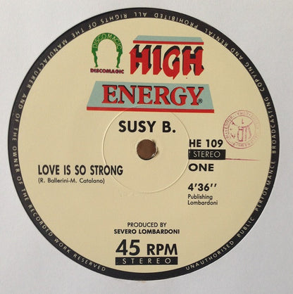 Susy B. : Love Is So Strong (12")
