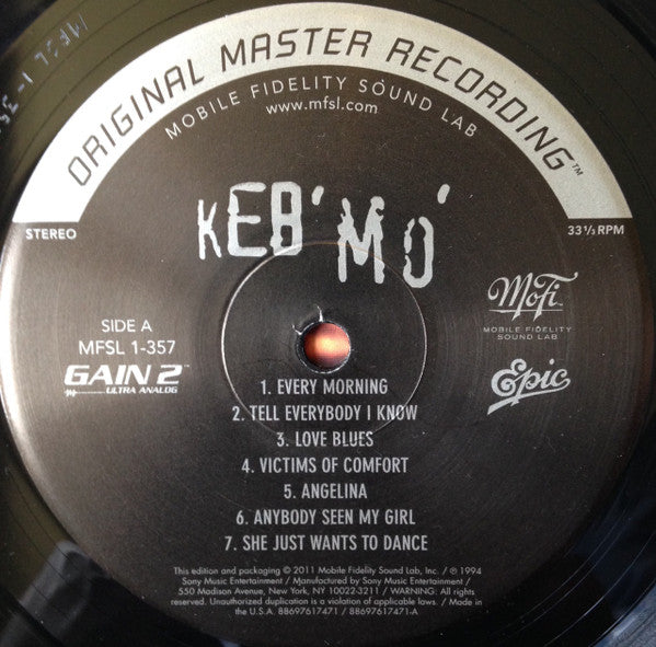 Keb' Mo' : Keb' Mo' (LP, Album, Ltd, Num, RE, RM, S/Edition, 180)