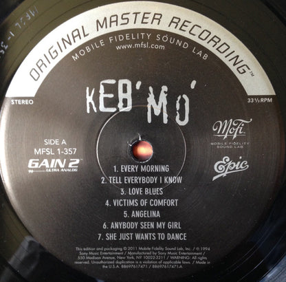 Keb' Mo' : Keb' Mo' (LP, Album, Ltd, Num, RE, RM, S/Edition, 180)
