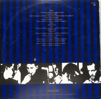 Lloyd Cole & The Commotions : Lost Weekend (Extended Version) (12", Single)