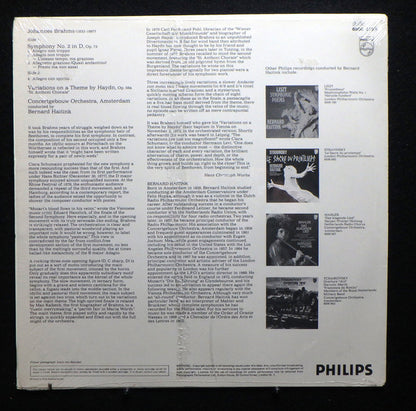 Brahms*, Concertgebouw-Orchester, Amsterdam*, Bernard Haitink : Sinfonie Nr.2 · Variationen Über Ein Thema Von Haydn Op. 56a (LP, RE)