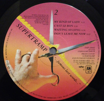 Supertramp : "...Famous Last Words..." (LP, Album)
