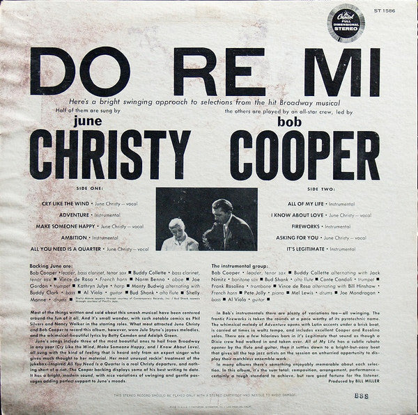 June Christy And Bob Cooper : Do-Re-Mi (A Modern Interpretation Of The Hit Broadway Musical) (LP, Album)