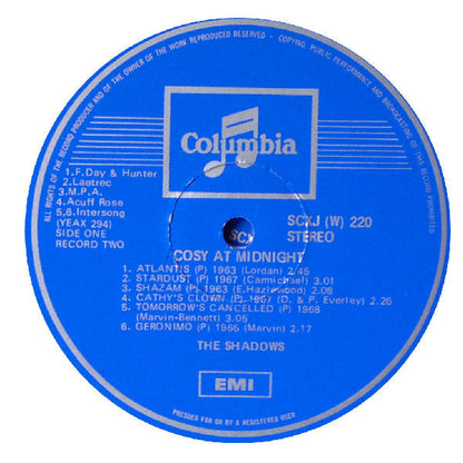 The Shadows : Cosy At Midnight (2xLP, Comp)