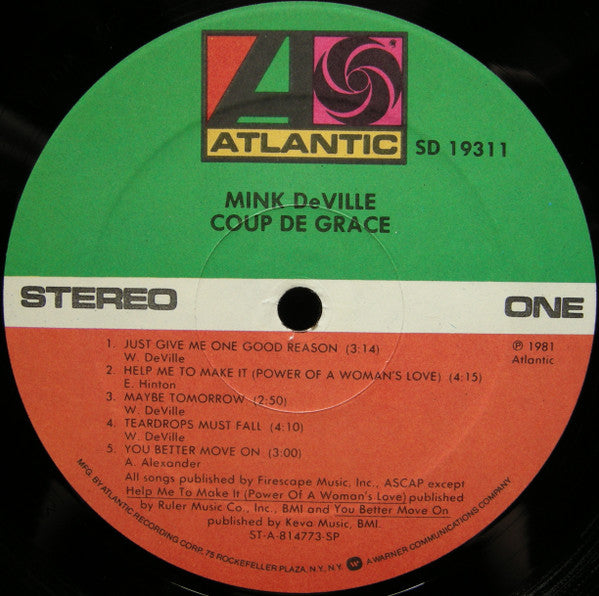 Mink DeVille : Coup De Grâce (LP, Album, Spe)