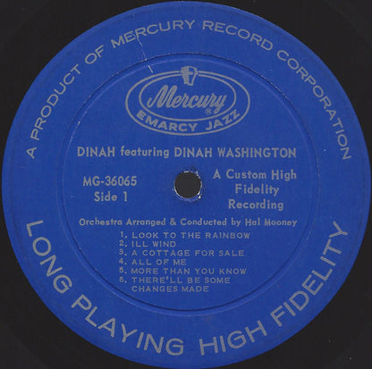 Dinah Washington : Dinah! (LP, Album, Mono, RE)