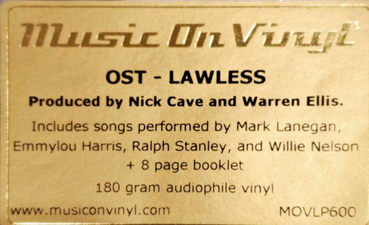 Nick Cave & Warren Ellis : Present: Lawless - Original Motion Picture Soundtrack (LP, Comp, RP, 180)
