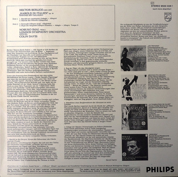 Hector Berlioz / Nobuko Imai, London Symphony Orchestra, Sir Colin Davis : Harold En Italie (LP)