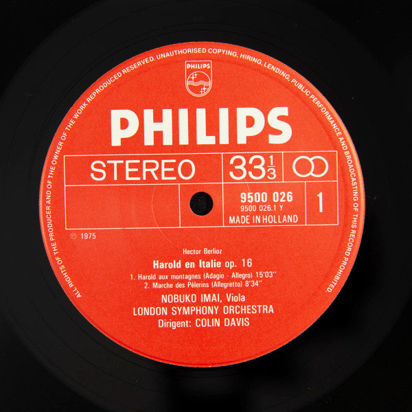 Hector Berlioz / Nobuko Imai, London Symphony Orchestra, Sir Colin Davis : Harold En Italie (LP)