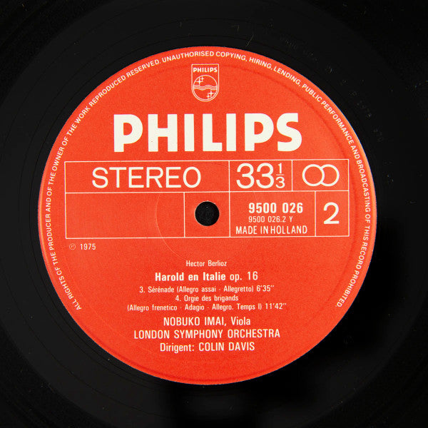 Hector Berlioz / Nobuko Imai, London Symphony Orchestra, Sir Colin Davis : Harold En Italie (LP)