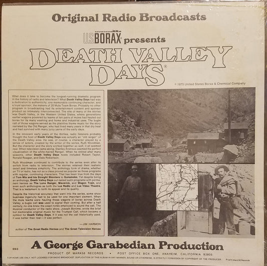No Artist : U.S. Borax Presents: Death Valley Days (Original Radio Broadcasts) (LP)