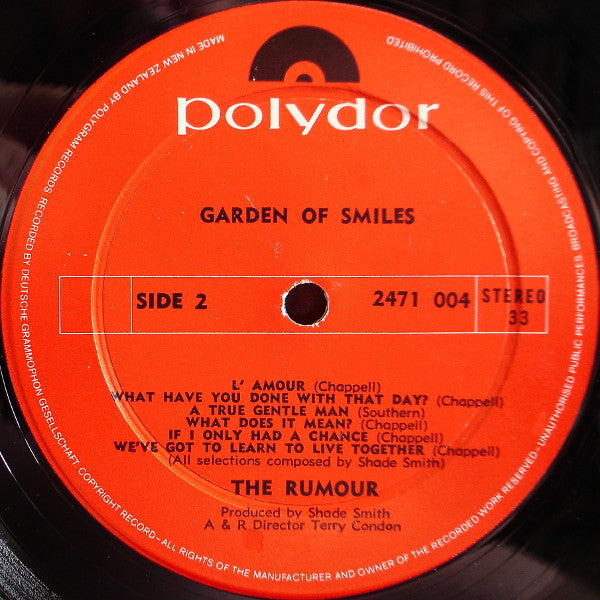 The Rumour (2) : Garden Of Smiles (LP, Album)