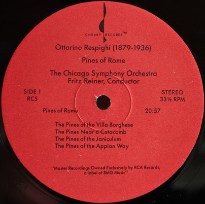 Respighi*, The Chicago Symphony Orchestra*, Fritz Reiner : Pines Of Rome / Fountains Of Rome (LP, RE, RP)