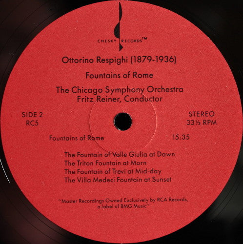 Respighi*, The Chicago Symphony Orchestra*, Fritz Reiner : Pines Of Rome / Fountains Of Rome (LP, RE, RP)