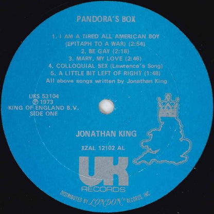 Jonathan King : Pandora's Box (LP, Album, Aud)