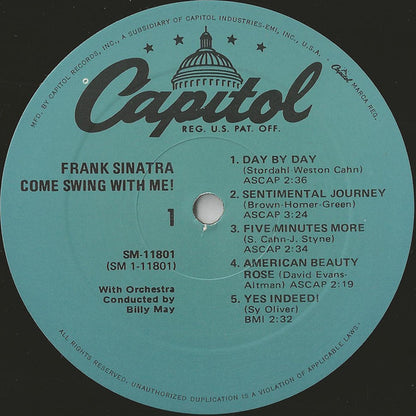 Frank Sinatra : Come Swing With Me! (LP, Album, RE, Abr)