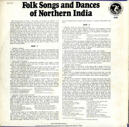 Unknown Artist : Folk Songs And Dances Of Northern India (LP)