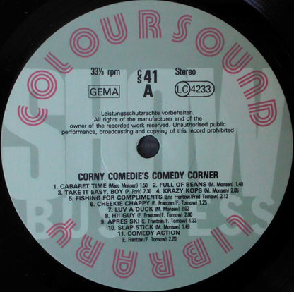 No Artist : Corny Comedie's Comedy Corner (LP)