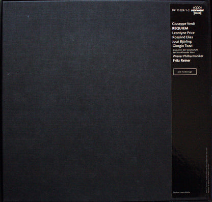 Giuseppe Verdi - Leontyne Price, Rosalind Elias, Jussi Björling, Giorgio Tozzi, Wiener Philharmoniker, Fritz Reiner : Requiem (2xLP + Box)