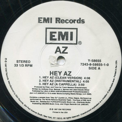 AZ Featuring SWV : Hey AZ (12")