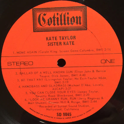 Kate Taylor : Sister Kate (LP, Album)