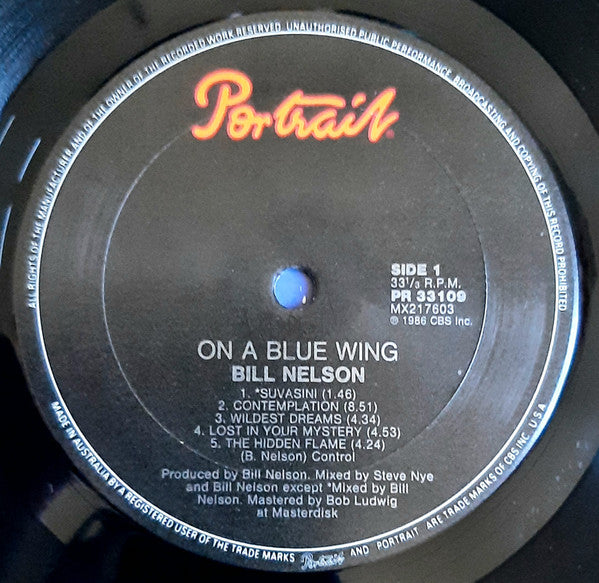 Bill Nelson : On A Blue Wing (LP, Album)