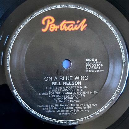 Bill Nelson : On A Blue Wing (LP, Album)