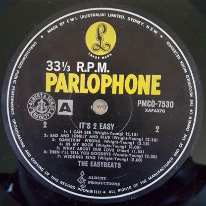 The Easybeats : It's 2 Easy (LP, Album, Mono)
