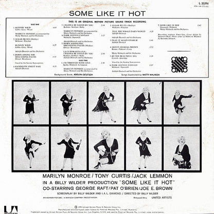 Various : Some Like It Hot (Original Music From The Motion Picture Sound Track) (LP, Album)