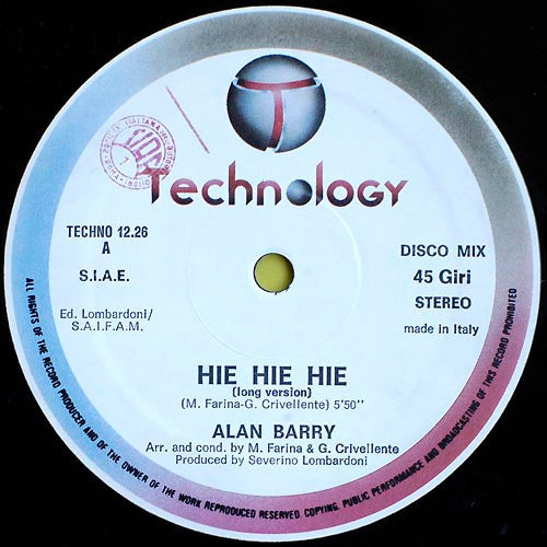 Alan Barry : Hie Hie Hie (12")